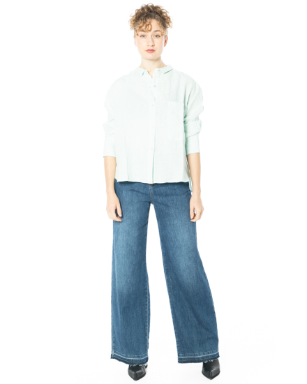 HENRY CHRIST, simple linen blouse - NOBANANAS - Image 1
