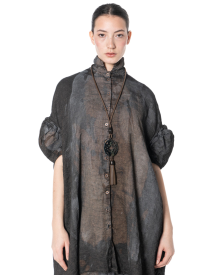 YAEL NADIV, buffalo horn necklace MARA OVAL EMERALD - NOBANANAS - Image 3