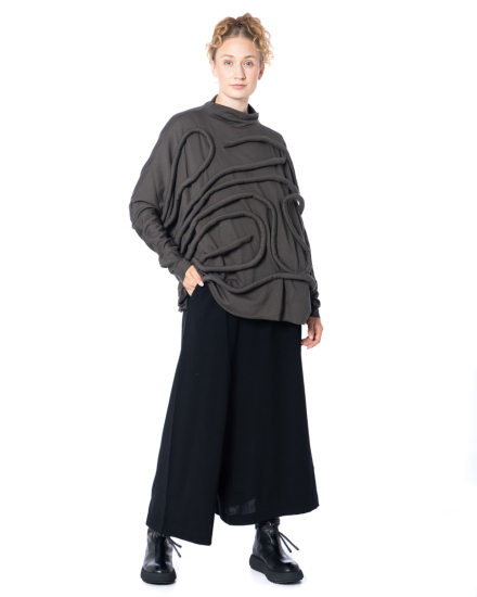 La Vaca Loca, knitted sweater with embossed look Poeta - NOBANANAS - Image 3