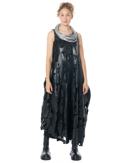 maria calderara, Kunstlederkleid mit Laser-Cut-Outs - Nobananas - Bild 4