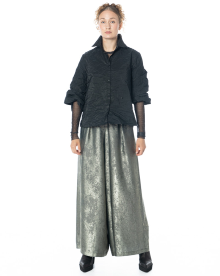 maria calderara, weite Samthose mit Metallic-Effekt - Nobananas - Bild 1
