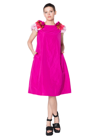 KATHARINA HOVMAN, Kleid mit handgewebten Ärmeln COUTURE DRESS 241560
