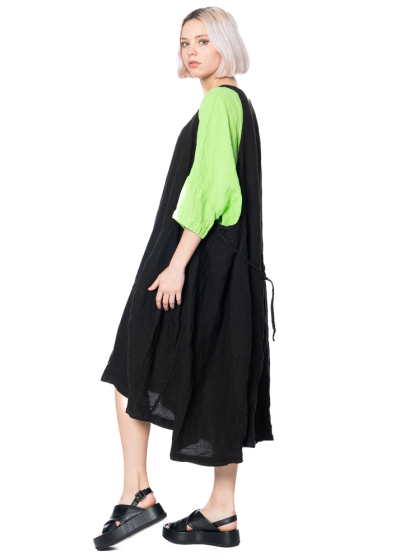 RUNDHOLZ  BLACK  LABEL, One-Size Kleid aus 100% Leinen 1243540901