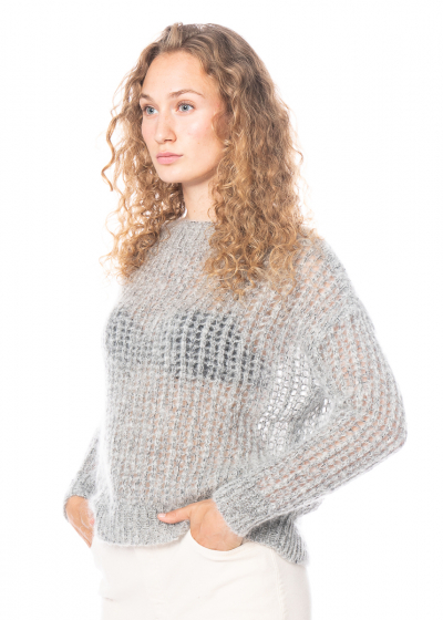 annette görtz, Knitted Sweater Kasa with a Wide Neckline | NOBANANAS