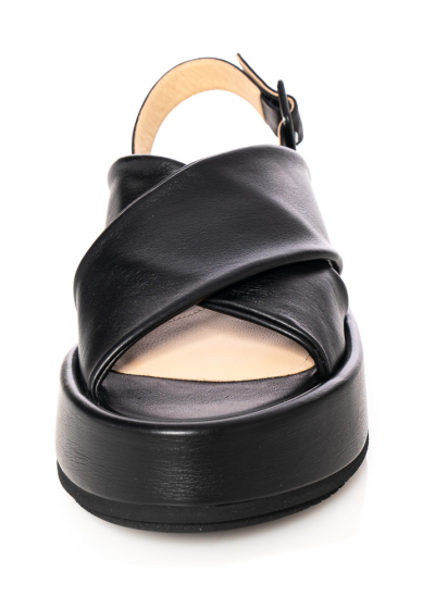 Paloma Barceló, comfortable black platform sandal BASIMA
