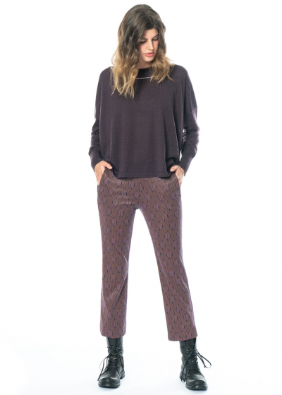 MINX, cropped pants Havel with graphic pattern
