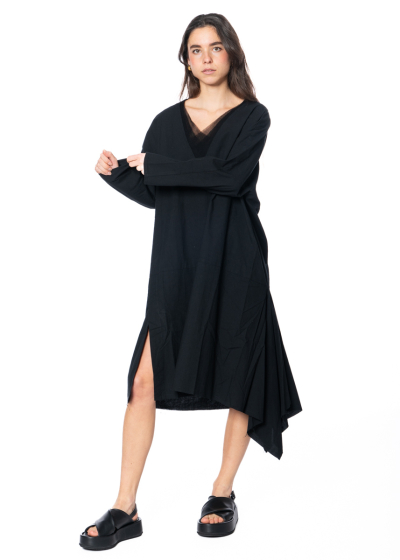 studiob3, wide cut dress TAIL with front slit