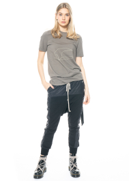 DRKSHDW by Rick Owens, Level Tee with furniture print in dust/pearl