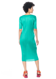 PLEATS PLEASE ISSEY MIYAKE, Convenient Dress MAY in Green | NOBANANAS