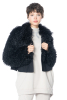 KEDZIOREK, smart short jacket made from faux fur 5102