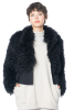 KEDZIOREK, smart short jacket made from faux fur 5102