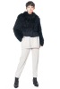 KEDZIOREK, smart short jacket made from faux fur 5102