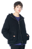 ULI SCHNEIDER, Fleece-Kapuzenjacke aus Wolle mit Taschen