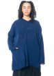 PAL OFFNER, oversize winter knit pullover with ribbed front pocket 