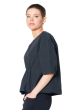 ULI SCHNEIDER, elegante Bluse aus Baumwolltaft mit Rundhalsausschnitt