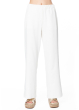 ULI SCHNEIDER, flared linenstretch trousers with elastic waist