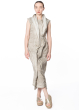 RUNDHOLZ, sleeveless long linen dress with layered front 1241160906