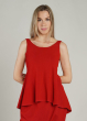 RUNDHOLZ, waisted, feminine top with peplum and asymmetric details 1241457406