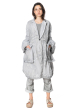 RUNDHOLZ DIP, voluminous coat with floral stitching 1242011215