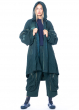 RUNDHOLZ DIP, denim coat with detachable hood and integrated sleeve pockets 2232031204