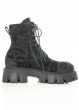 RUNDHOLZ  BLACK  LABEL, high leather boots with all over print 2223985202