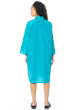 KATHARINA HOVMAN, shirt dress with small collar 231246 turquoise