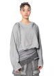 RUNDHOLZ DIP, raw-edged hooded cotton sweatshirt  1242350506