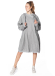 RUNDHOLZ DIP, comfortable hooded dress in layered style 1242350902