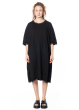 RUNDHOLZ DIP, simple cotton dress in raw-edge style 1242350905