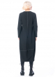yukai, easy black dress with long sleeves and fine print