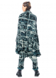 RUNDHOLZ  BLACK  LABEL, one-size Mantel mit Schößchen und Print aus Baumwolle 2233641212