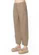 annette görtz, straight cut linen-cotton pants BUD with functional details