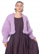 HOPE MACAULAY, purple merino wool knit jacket Block
