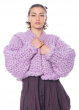 HOPE MACAULAY, purple merino wool knit jacket Block