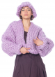 HOPE MACAULAY, purple colossal knit mushroom hat Block