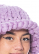 HOPE MACAULAY, purple colossal knit mushroom hat Block