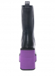 Paloma Barceló, black boot with purple heel CELIA
