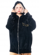 BARBARA BOLOGNA, shimmering oversize sweatshirt jacket nero
