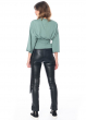 DRKSHDW by Rick Owens, faux leather pants with  front slit black