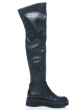 Paloma Barceló, black overknee boots ESME with platform heel 