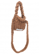 HOPE MACAULAY, Chocolate Crossbody Colossal Knit Bag
