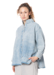 HENRY CHRIST, wide denim blouse with a small collar