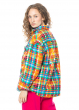 JOSHUAS, colorful plaid flannel puffer with pockets with smiley