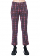 MINX, patterned trousers LOU with straight leg and zipper pockets