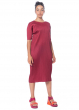 PLEATS PLEASE ISSEY MIYAKE, convenient dress MAY in bordeaux