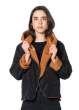 KIMONORAIN, short rain jacket with hood in color terracotta 