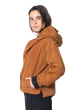 KIMONORAIN, short rain jacket with hood in color terracotta 