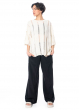 serien° umerica, wide pants in silk with elastic waistband