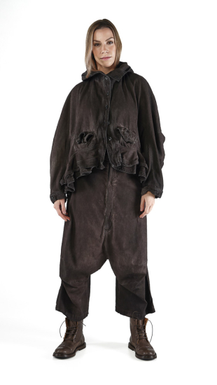 RUNDHOLZ, lässige Jeansjacke mit Raffungen 2251031108