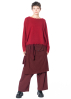 RUNDHOLZ, pants with overlap skirt in wool 2241010117